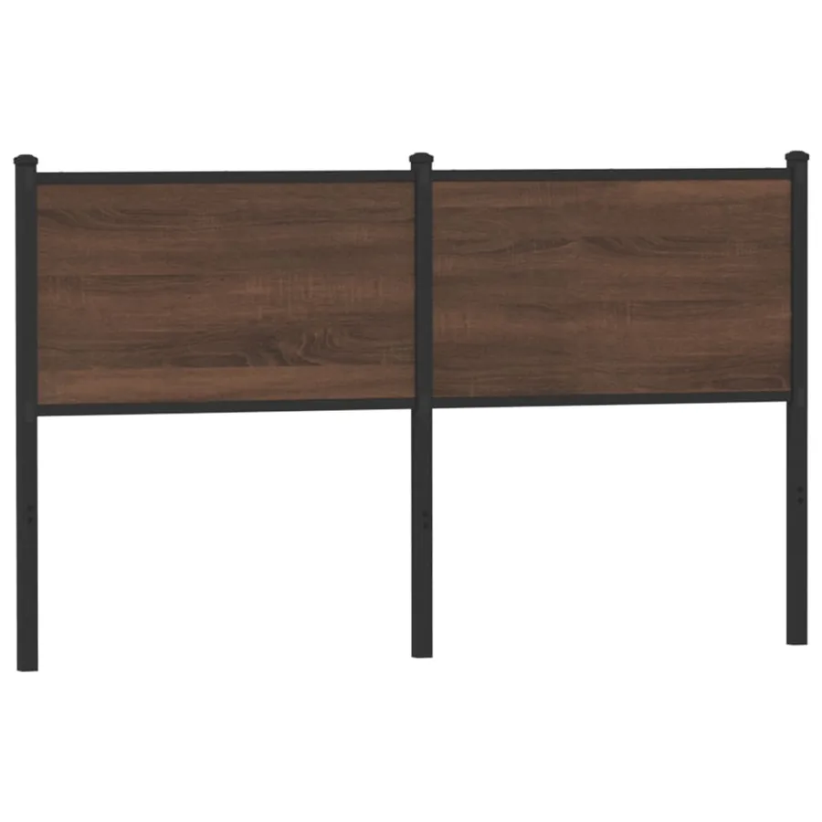Tête de lit de remplacement chêne marron 135 cm bois d'ingénierie et acier