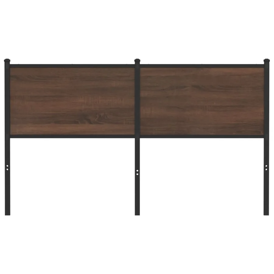 Tête de lit de remplacement chêne marron 135 cm bois d'ingénierie et acier - 3