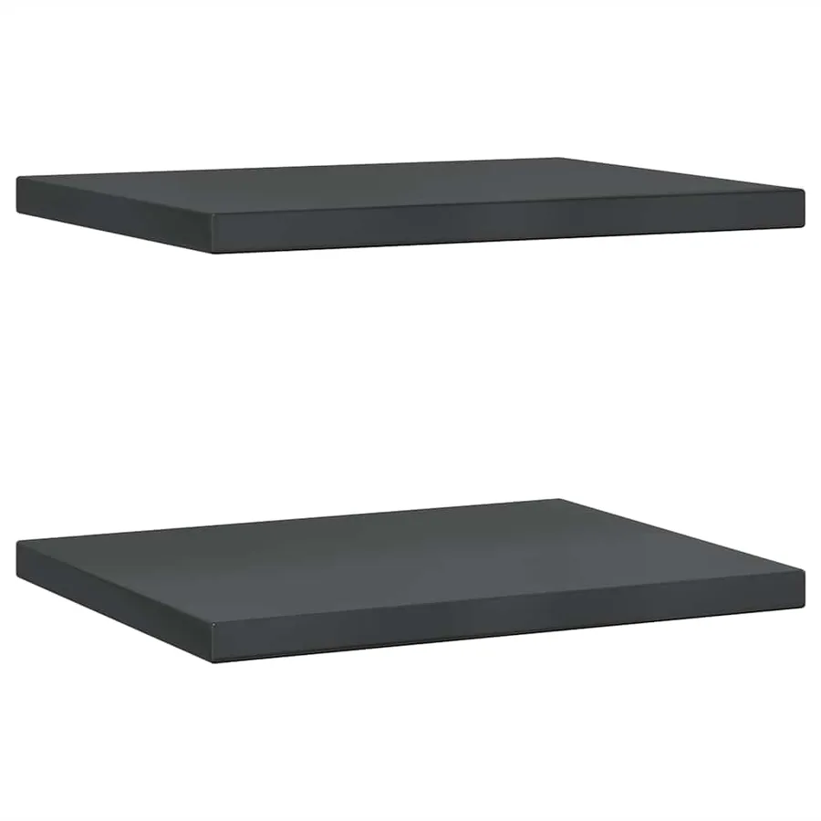 Étagères murales 2 pcs 50x40 cm noir acier inoxydable - 2
