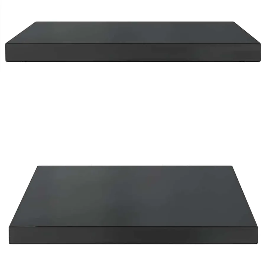 Étagères murales 2 pcs 50x40 cm noir acier inoxydable - 5
