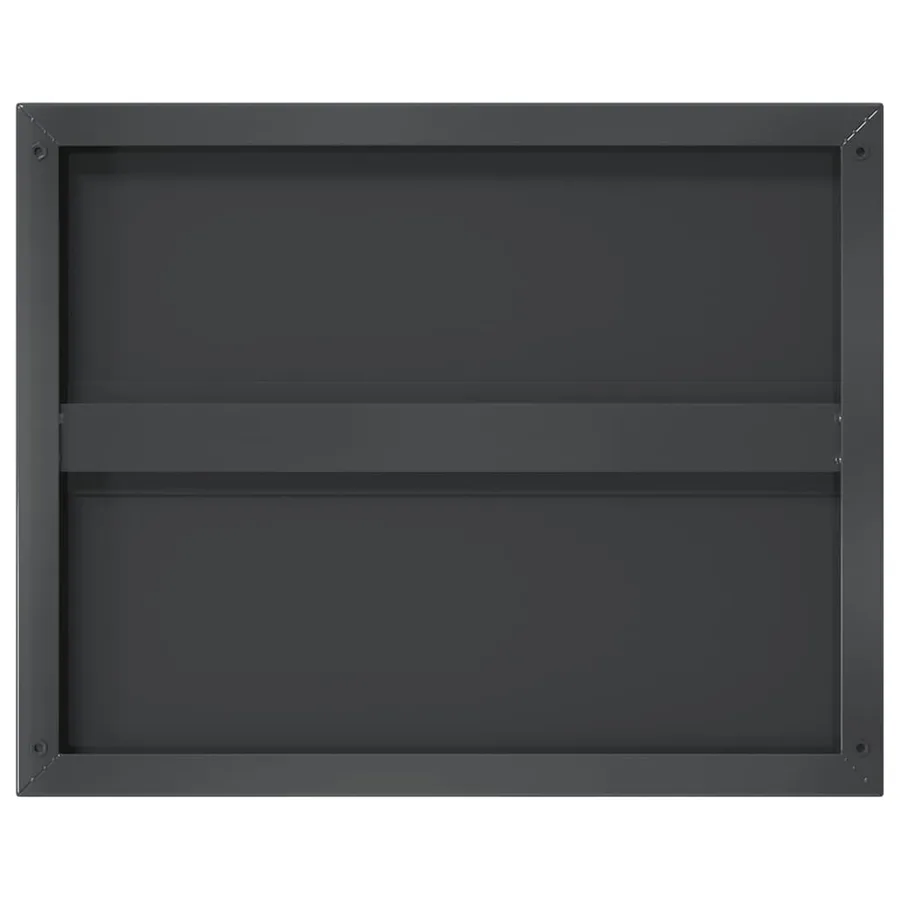 Étagères murales 2 pcs 50x40 cm noir acier inoxydable - 7
