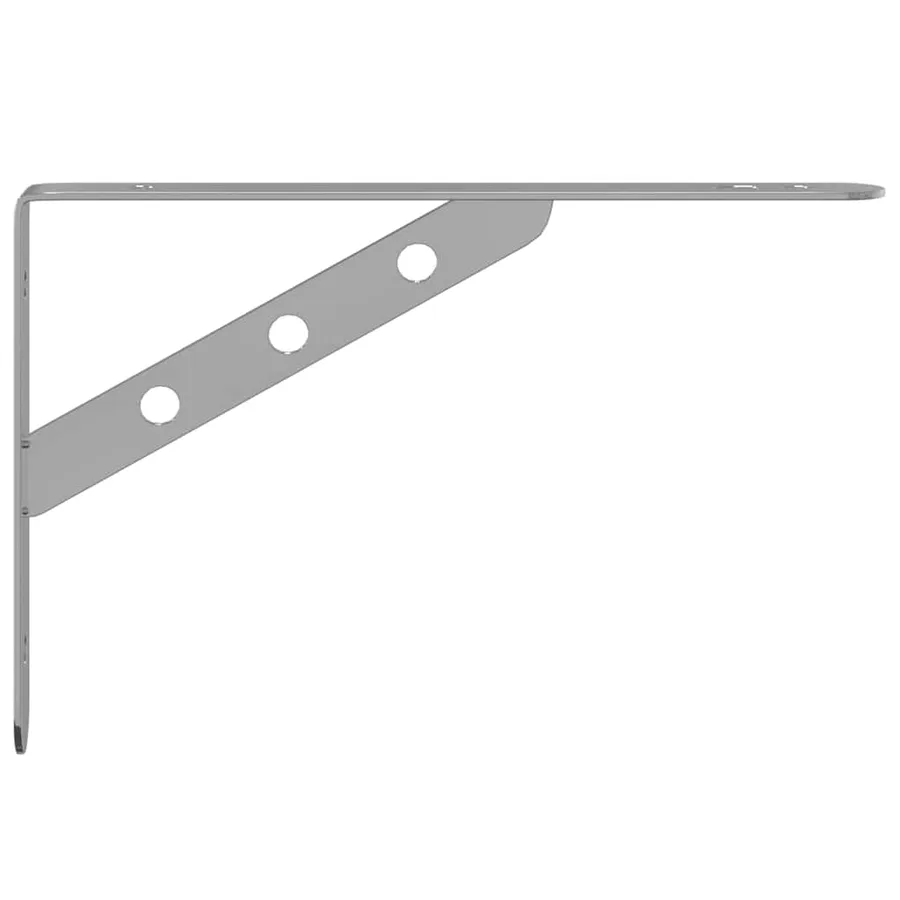 Supports d'étagères 4pcs argenté acier inoxydable - 7