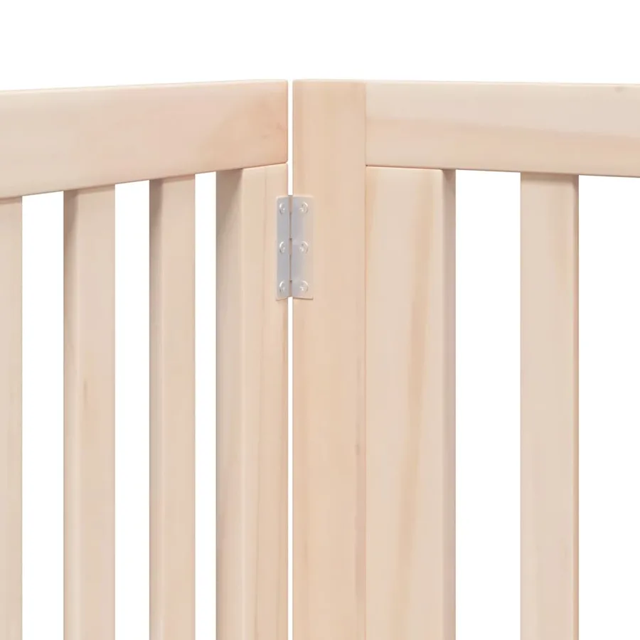 Barrière pour chien porte pliable 10 panneaux bois de peuplier - 8