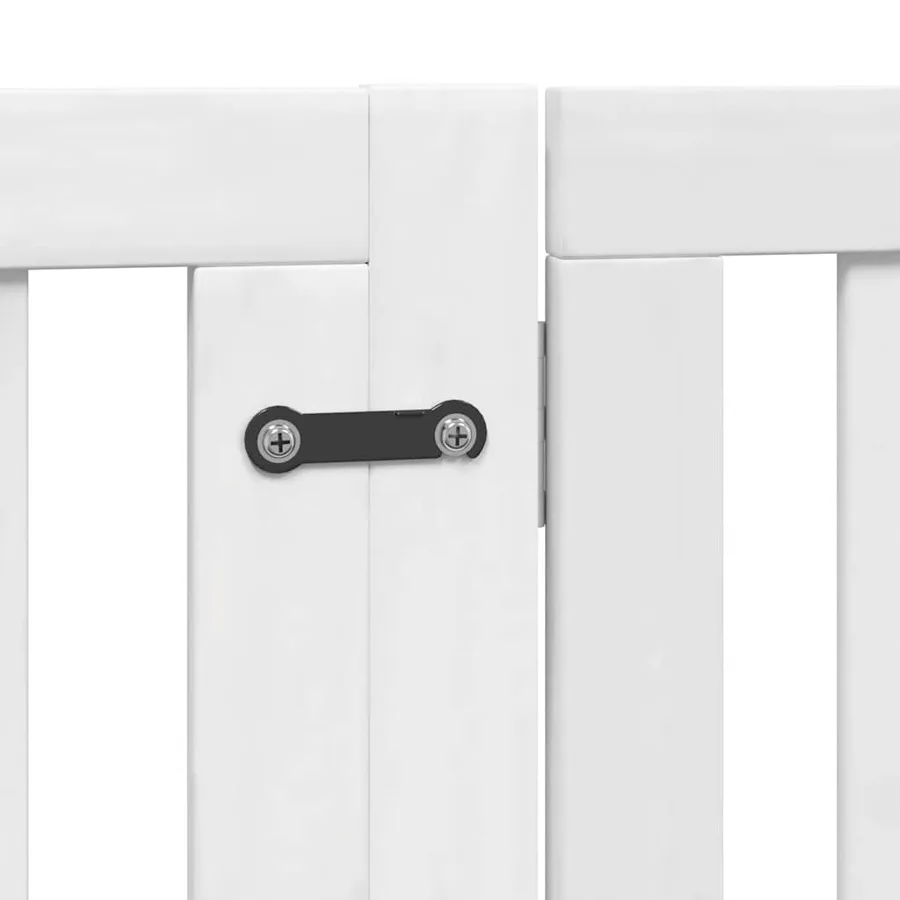 Barrière pour chien porte pliable 8panneaux blanc bois peuplier - 7