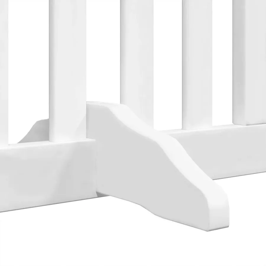 Barrière pour chien porte pliable 6panneaux blanc bois peuplier - 6