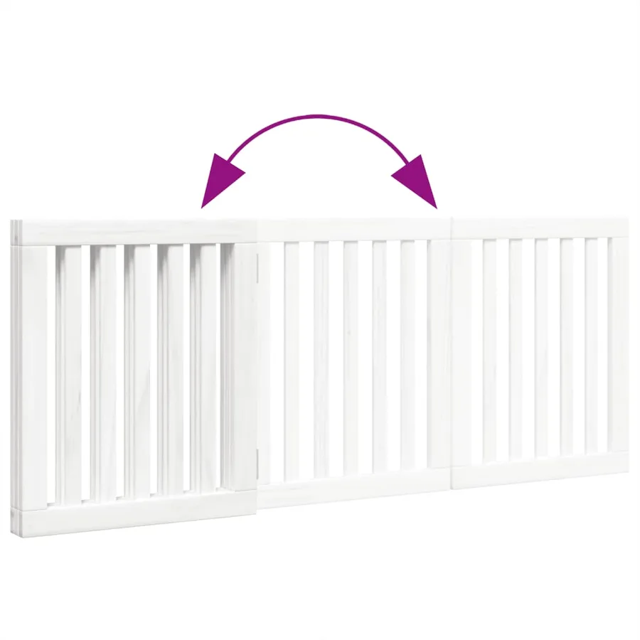 Barrière pour chien pliable 3 panneaux 150 cm bois de peuplier - 7