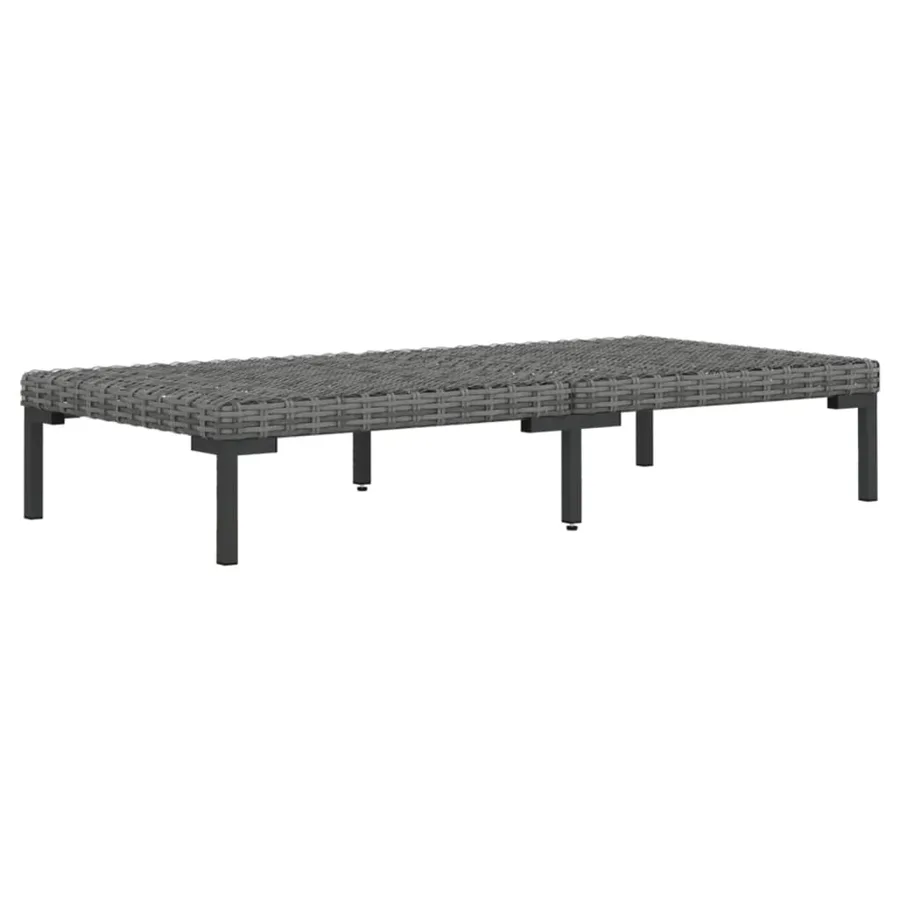 Salon de jardin 8 pcs avec coussins Résine tressée Gris foncé - 7