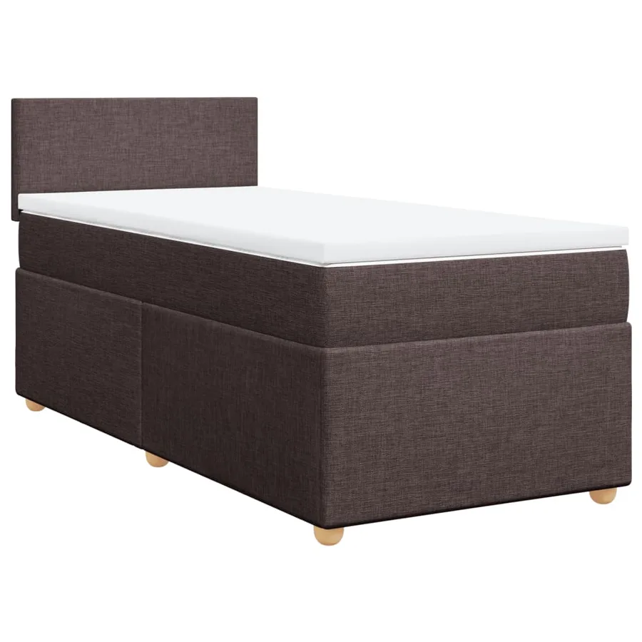 Sommier à lattes de lit avec matelas Marron foncé 90x190 cm - 2