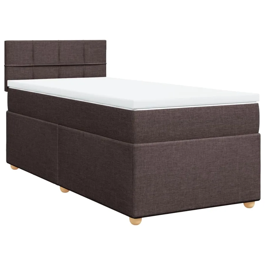 Sommier à lattes de lit avec matelas Marron foncé 90x190 cm - 2