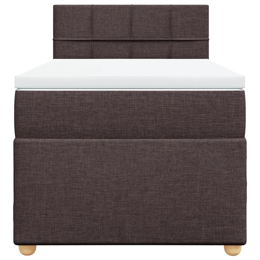 Sommier à lattes de lit avec matelas Marron foncé 90x190 cm - 4