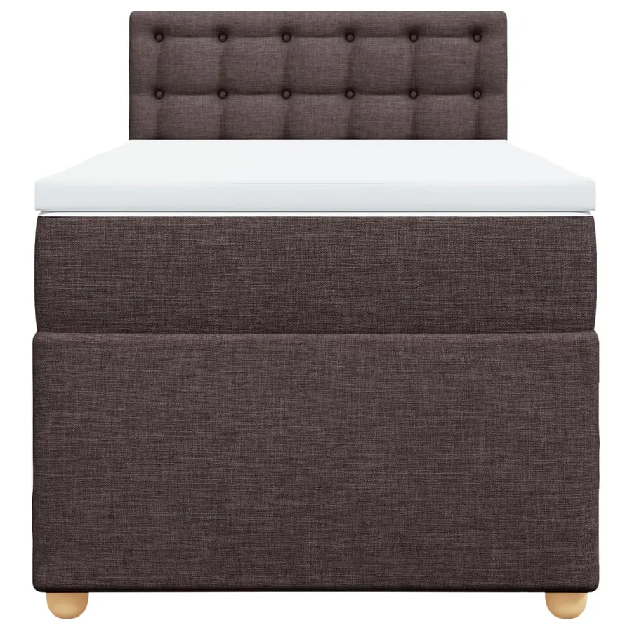 Sommier à lattes de lit avec matelas Marron foncé 90x190 cm - 6