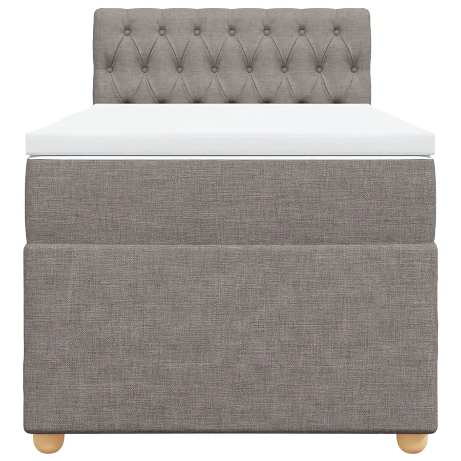 Sommier à lattes de lit avec matelas Taupe 90x190 cm Tissu - 6