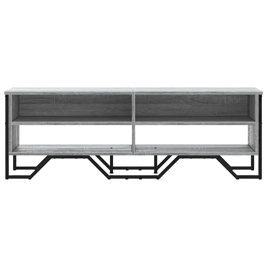Meuble TV sonoma gris 122x34x41 cm bois d'ingénierie - 4