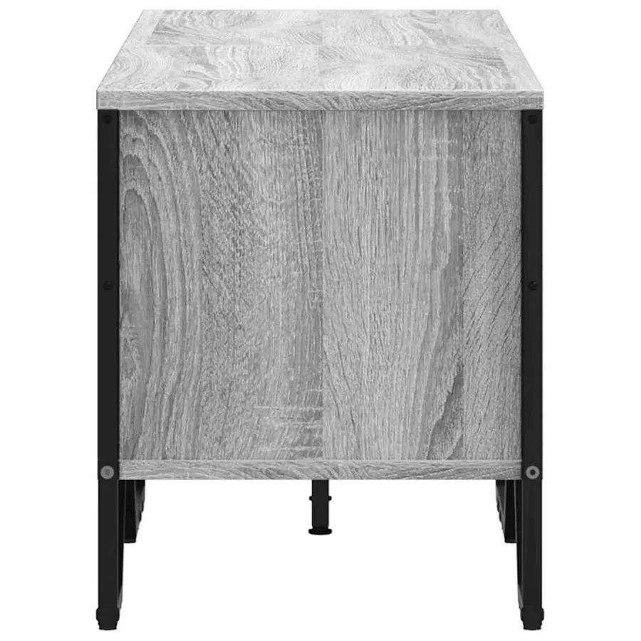 Meuble TV sonoma gris 122x34x41 cm bois d'ingénierie - 5