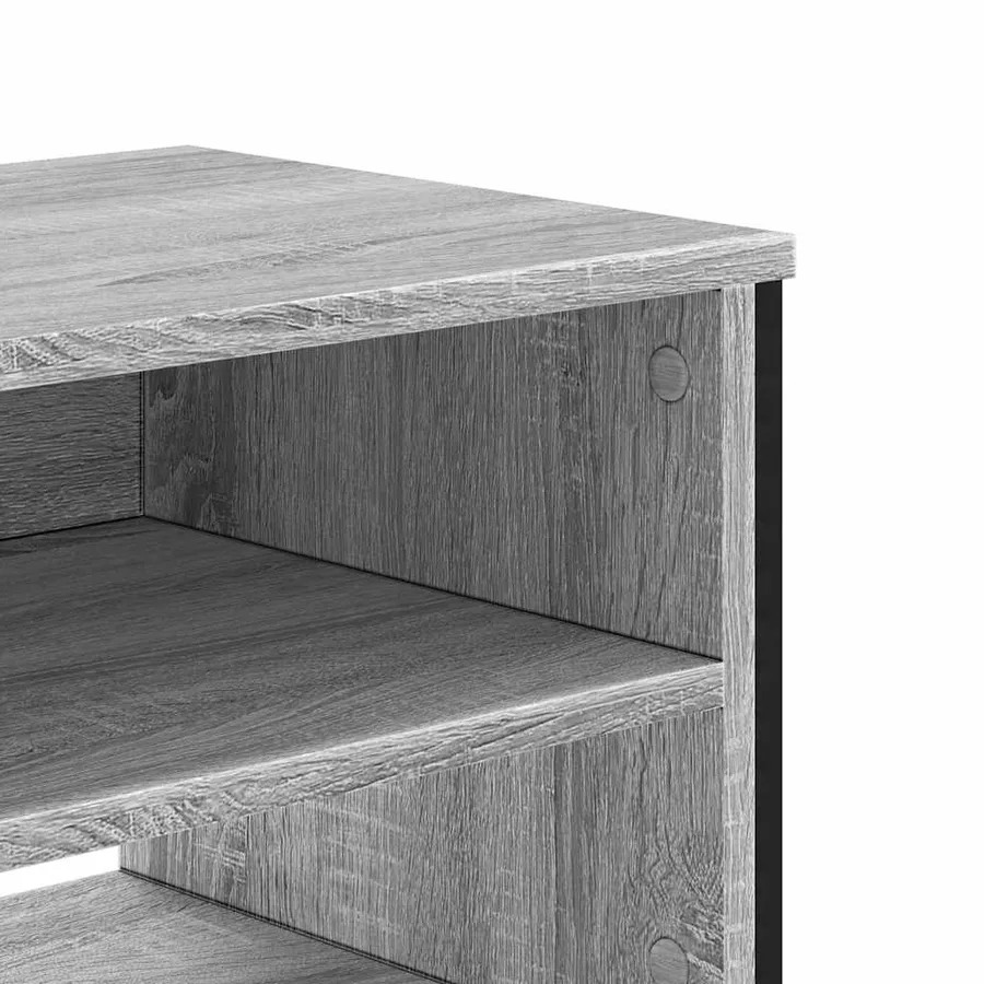 Meuble TV sonoma gris 122x34x41 cm bois d'ingénierie - 7