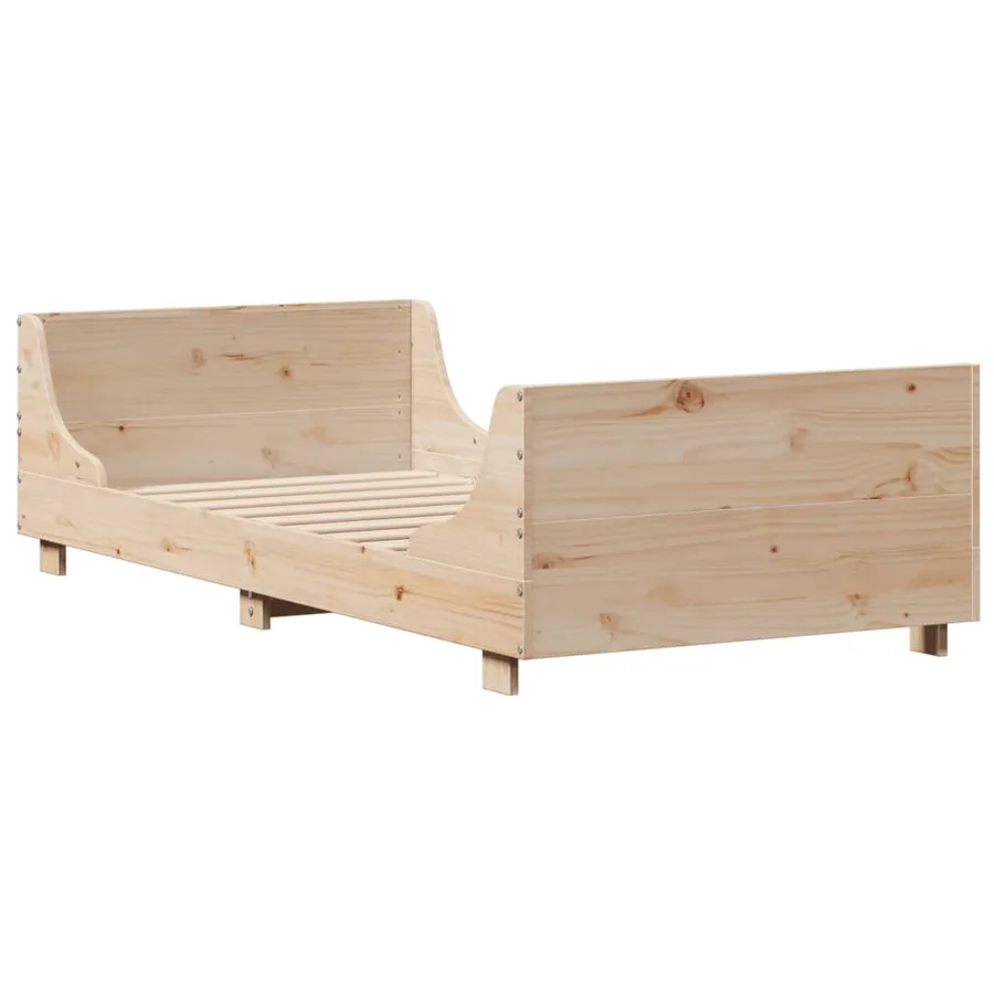 Cadre de lit sans matelas 90x200 cm bois de pin massif - 3