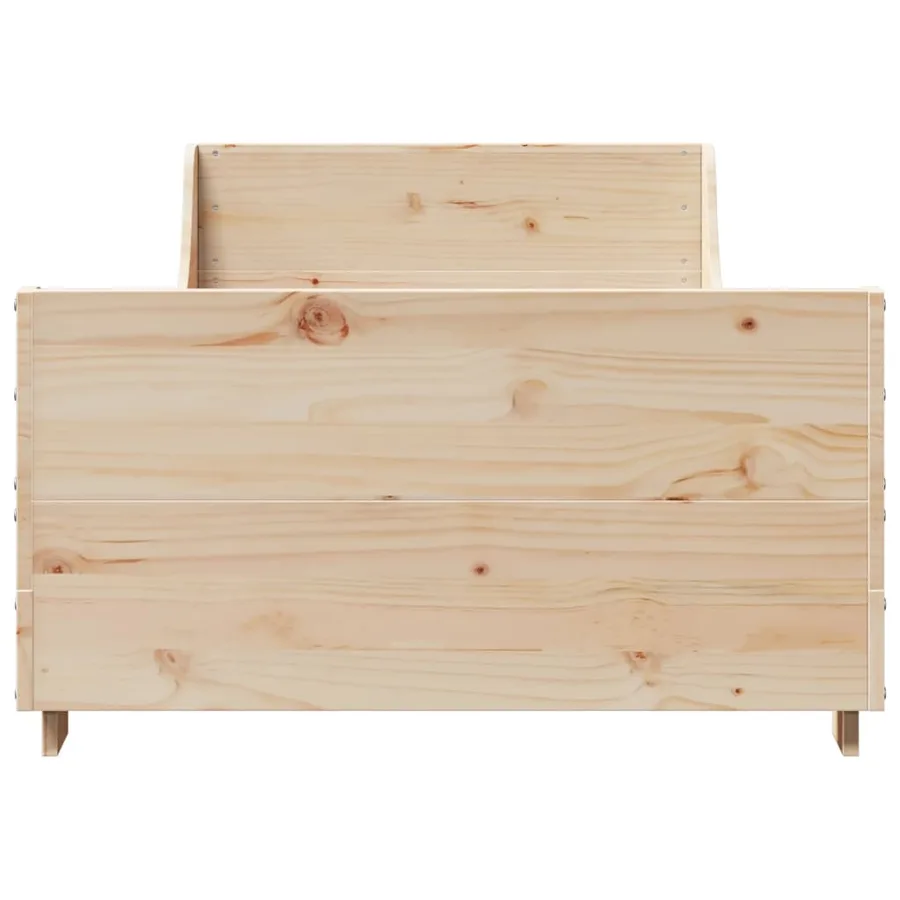 Cadre de lit sans matelas 90x200 cm bois de pin massif - 4