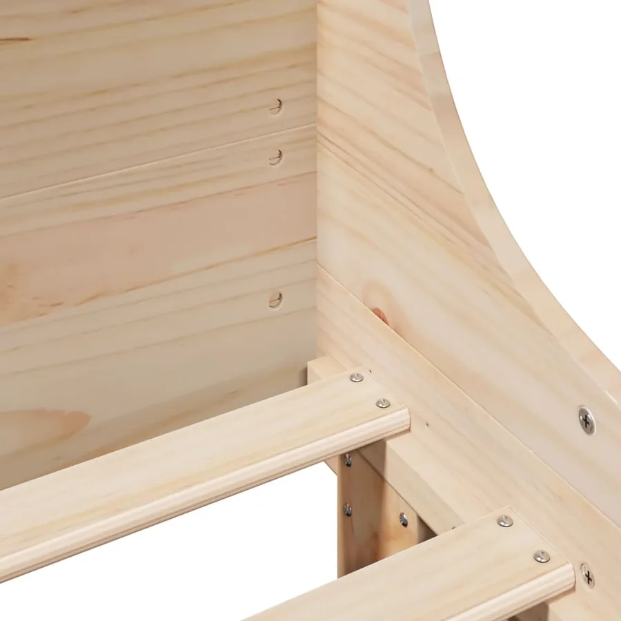 Cadre de lit sans matelas 90x200 cm bois de pin massif - 7