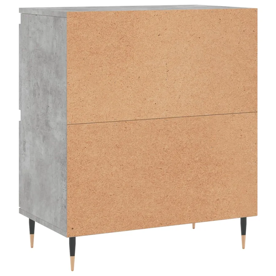Buffets 2 pcs gris béton bois d'ingénierie - 8