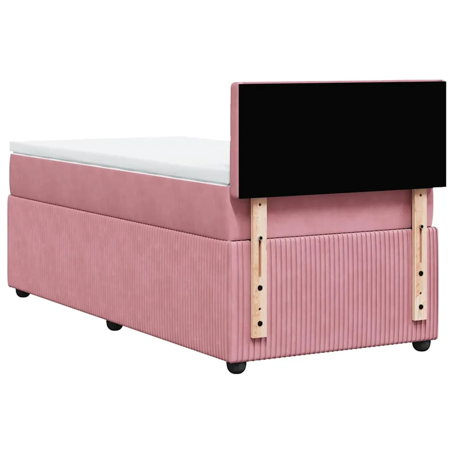 Sommier à lattes de lit et matelas Rose 80x200 cm Velours - 8