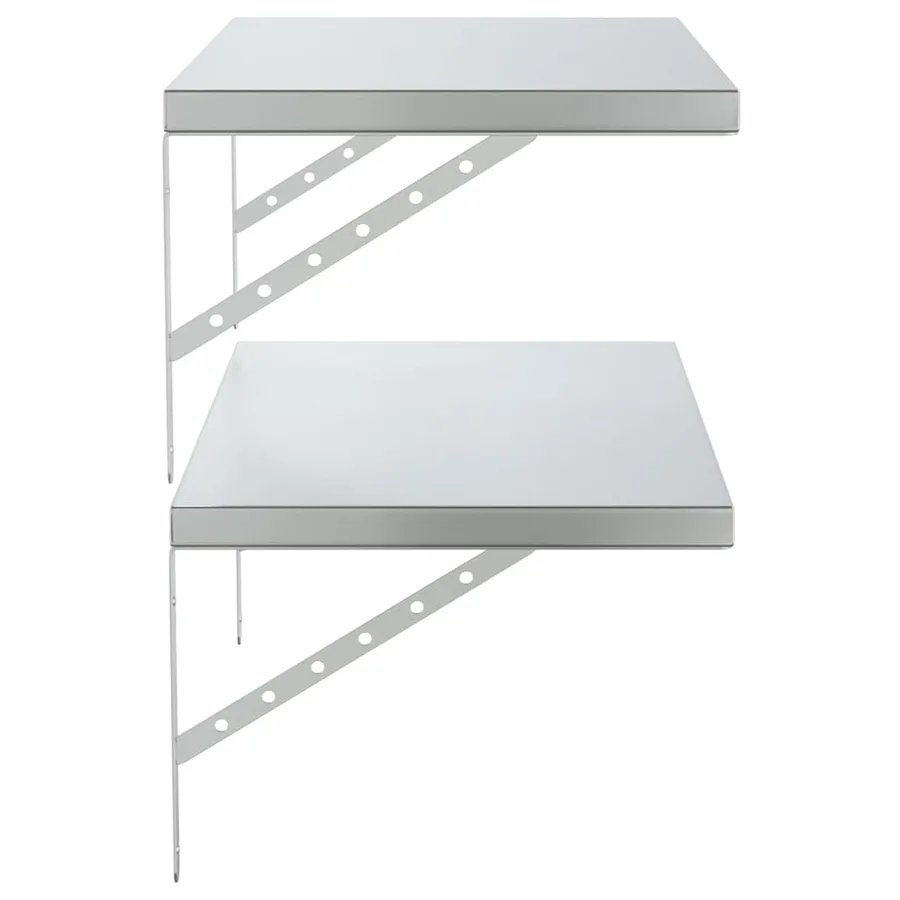 Étagères murales 2 pcs 75x40 cm argenté acier inoxydable - 6