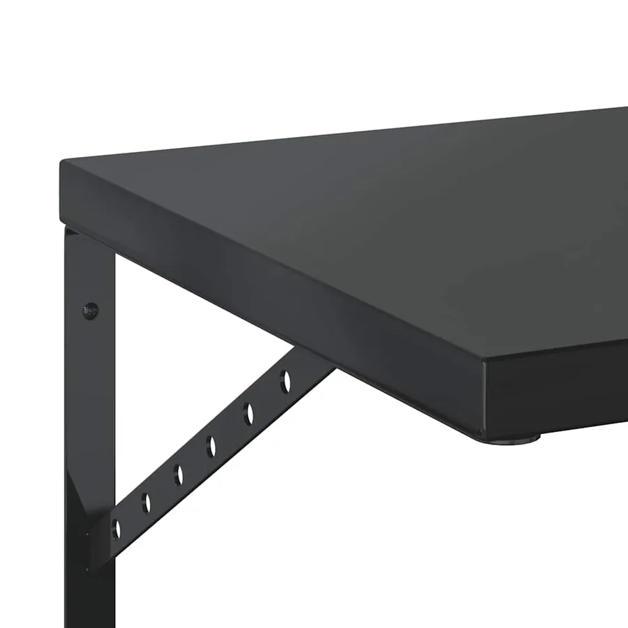 Étagères murales 2 pcs 100x40 cm noir acier inoxydable - 8