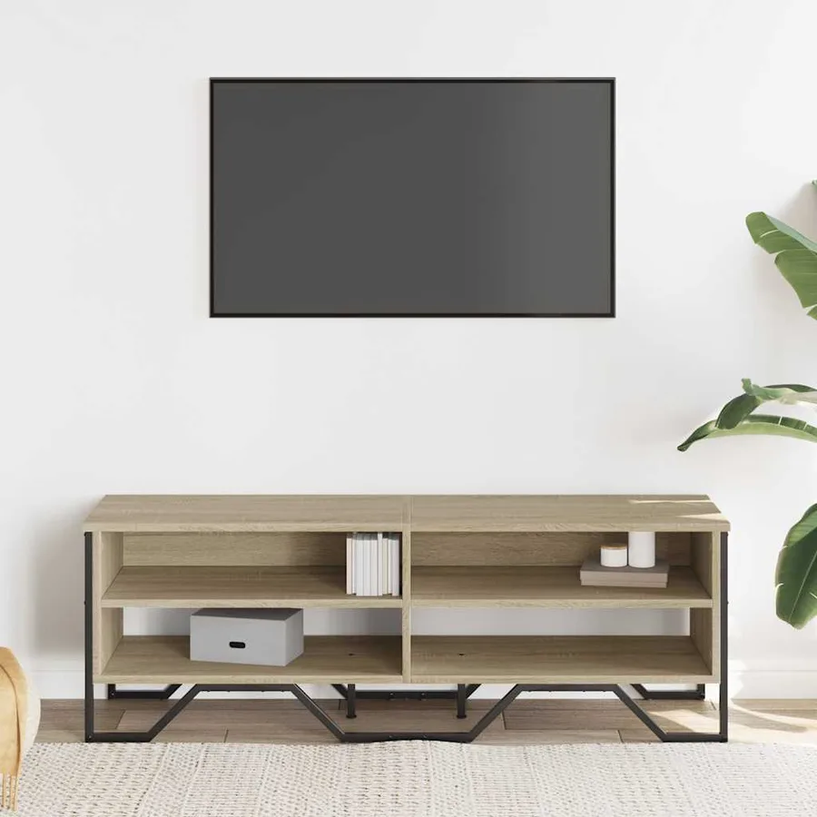 Meuble TV chêne sonoma 122x34x41 cm bois d'ingénierie - 3