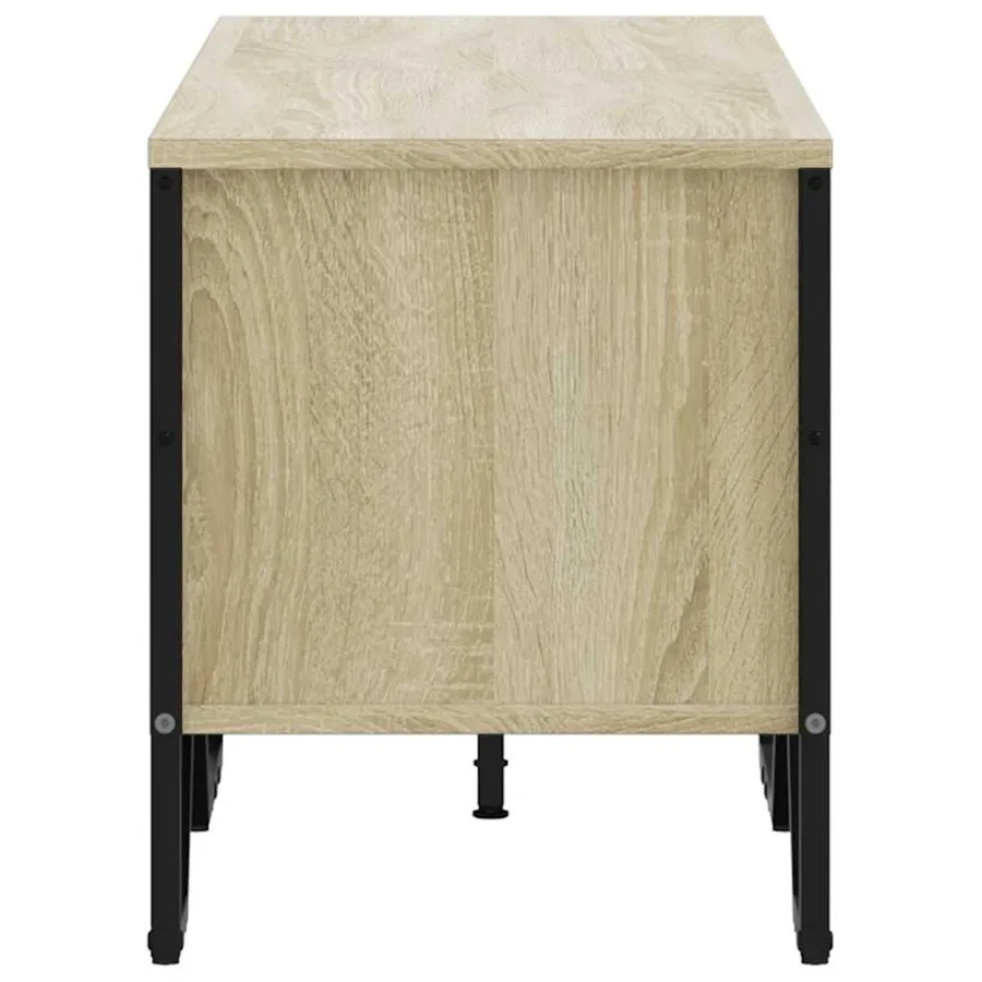 Meuble TV chêne sonoma 122x34x41 cm bois d'ingénierie - 5