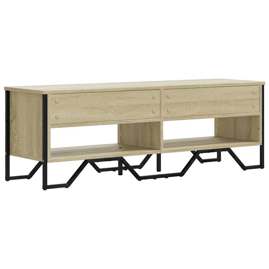 Meuble TV chêne sonoma 122x34x41 cm bois d'ingénierie - 6