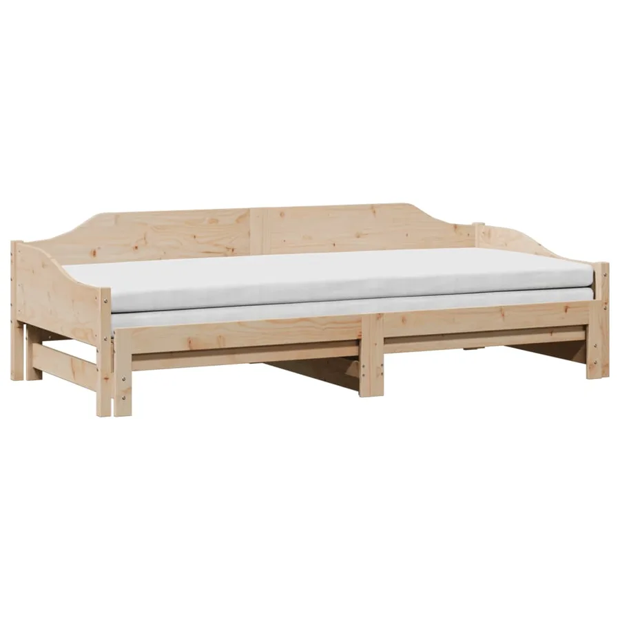 Lit de jour et lit gigogne sans matelas 80x200 cm bois massif - 3