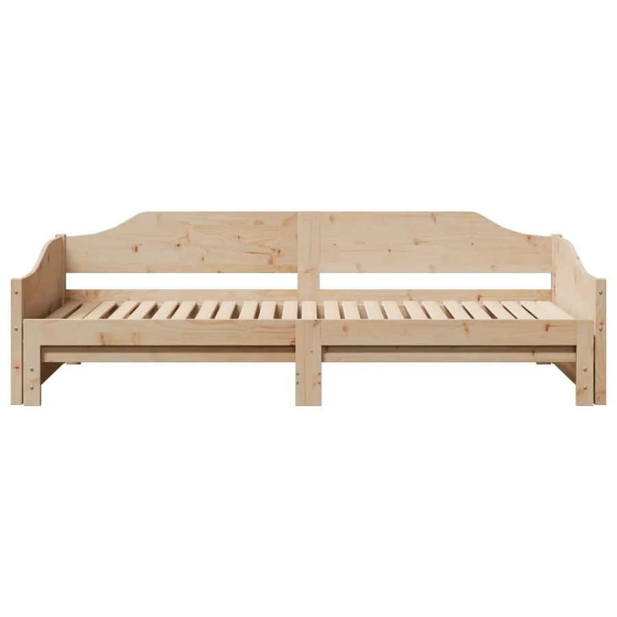 Lit de jour et lit gigogne sans matelas 80x200 cm bois massif - 6