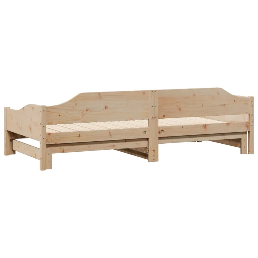 Lit de jour et lit gigogne sans matelas 80x200 cm bois massif - 9
