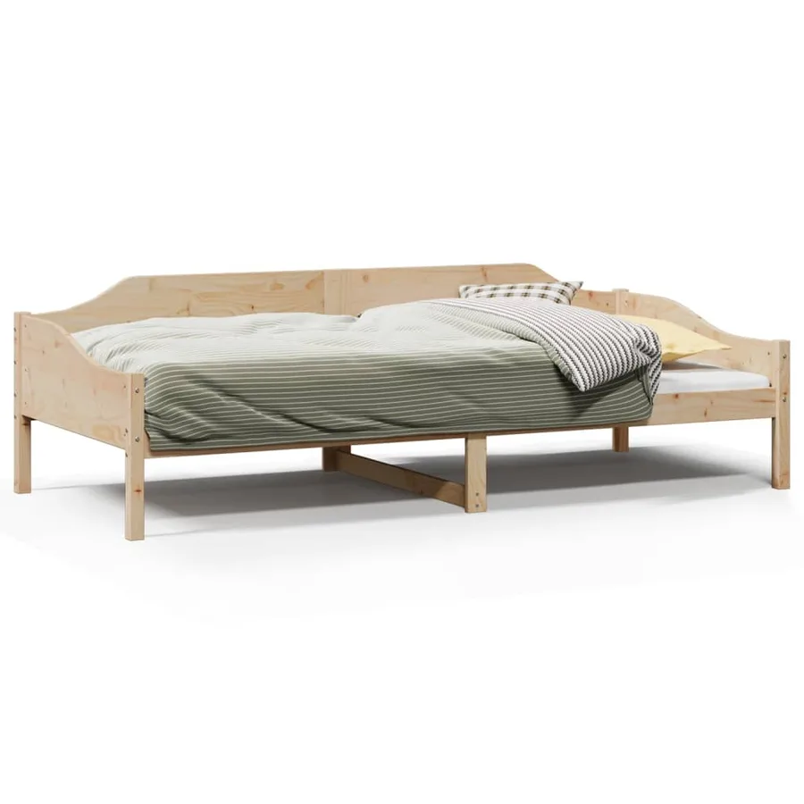 Cadre de lit sans matelas 90x200 cm bois de pin massif - 2