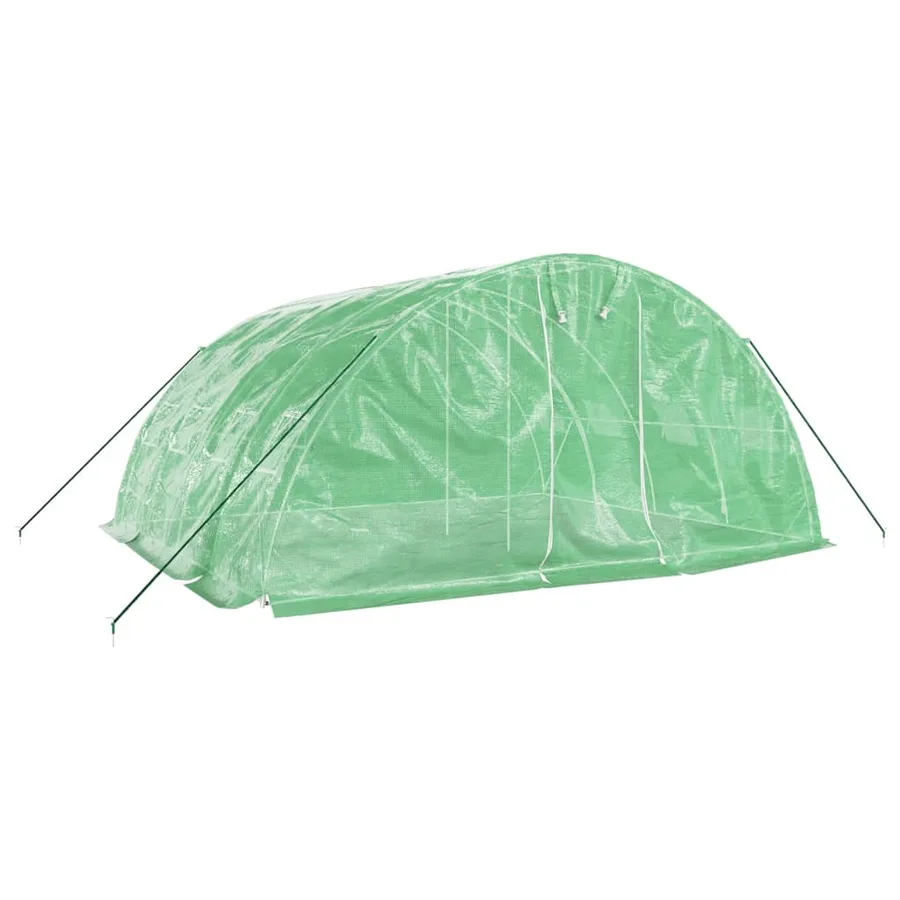 Serre avec cadre en acier vert 20 m² 5x4x2,3 m - 3