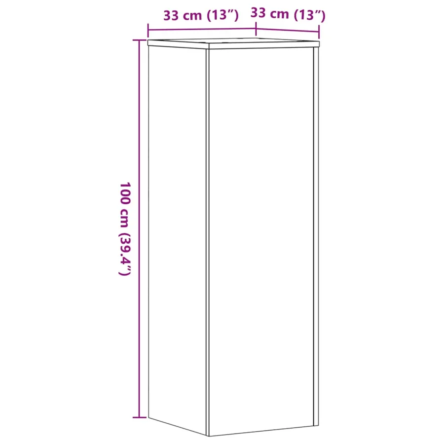 Supports pour plantes 2 pcs sonoma gris bois d'ingénierie - 10