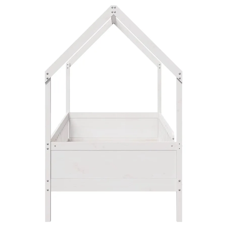 Cadre de lit d'enfants forme de maison sans matelas pin - 5