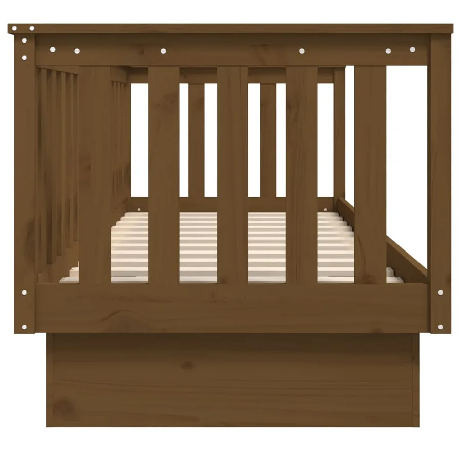 Lit de jour sans matelas marron miel 75x190 cm bois pin massif - 9
