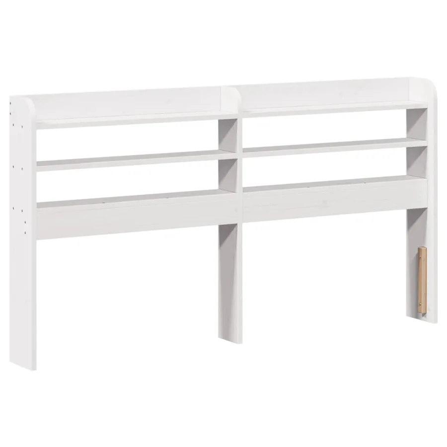 Cadre de lit et tête de lit sans matelas blanc 135x190 cm - 6
