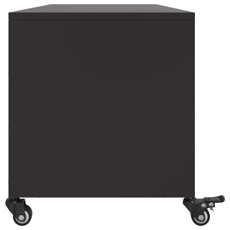 Meuble TV noir 100,5x39x43,5 cm acier - 7