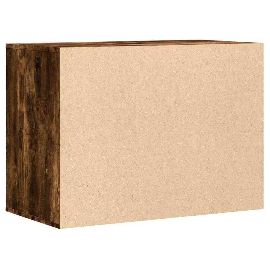 Commode d'angle chêne fumé 80x41x58 cm bois d'ingénierie - 6