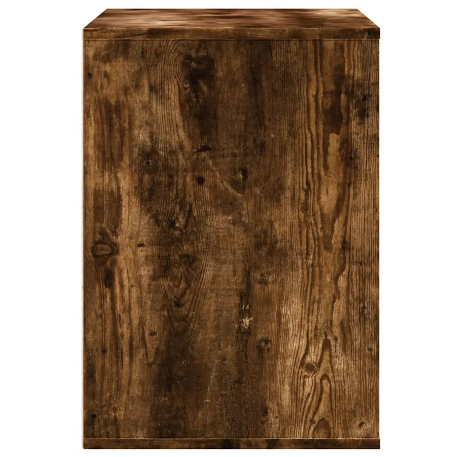 Commode d'angle chêne fumé 80x41x58 cm bois d'ingénierie - 7