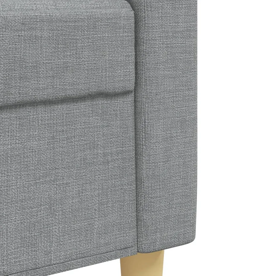 Ensemble de canapés 4 pcs avec repose-pied gris clair tissu - 8