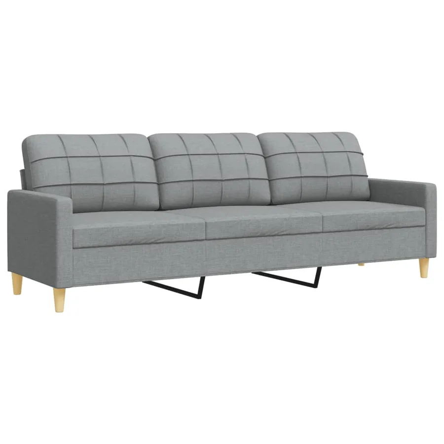 Ensemble de canapés 2 pcs gris clair tissu - 5