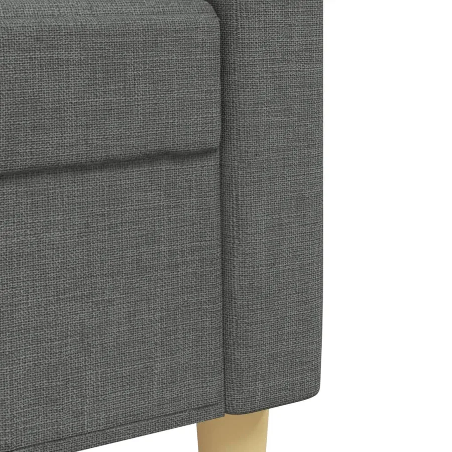 Ensemble de canapés 3 pcs gris foncé tissu - 7