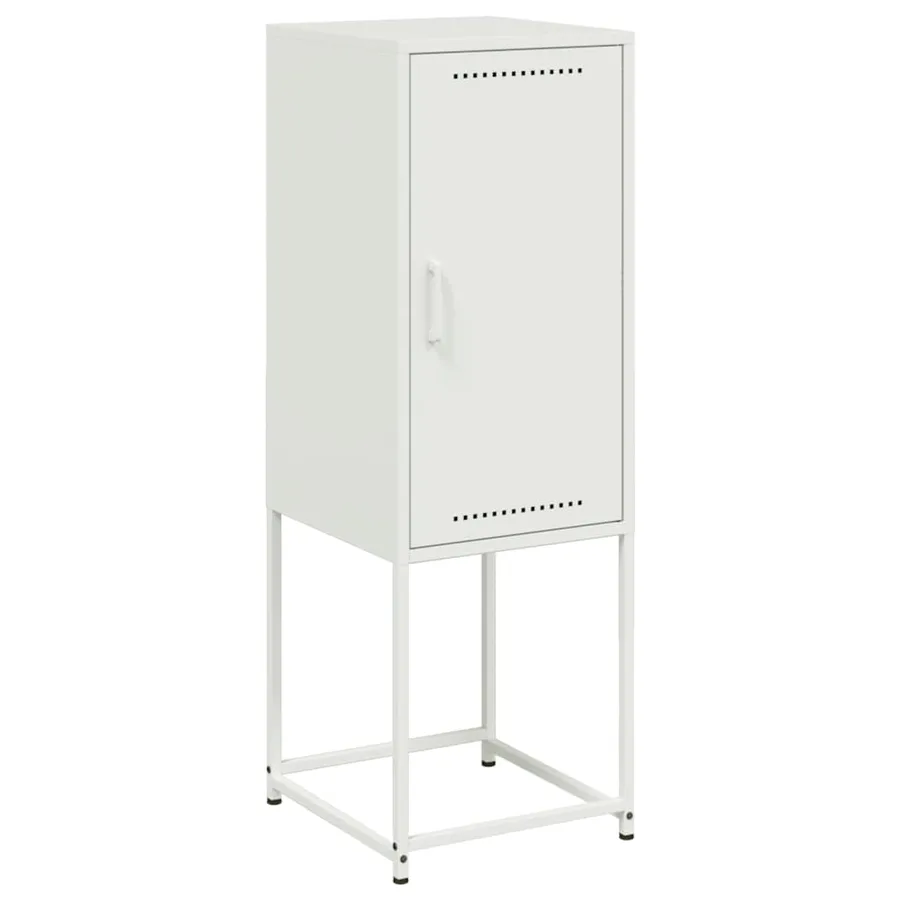 Buffet haut blanc 36x39x107 cm acier - 2