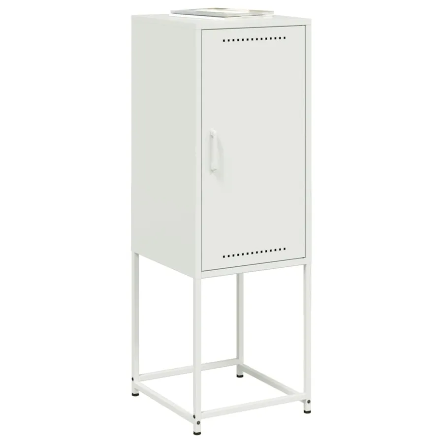 Buffet haut blanc 36x39x107 cm acier - 4