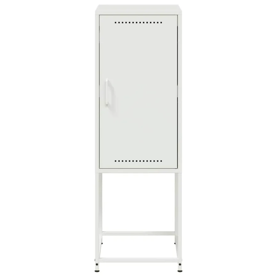 Buffet haut blanc 36x39x107 cm acier - 6