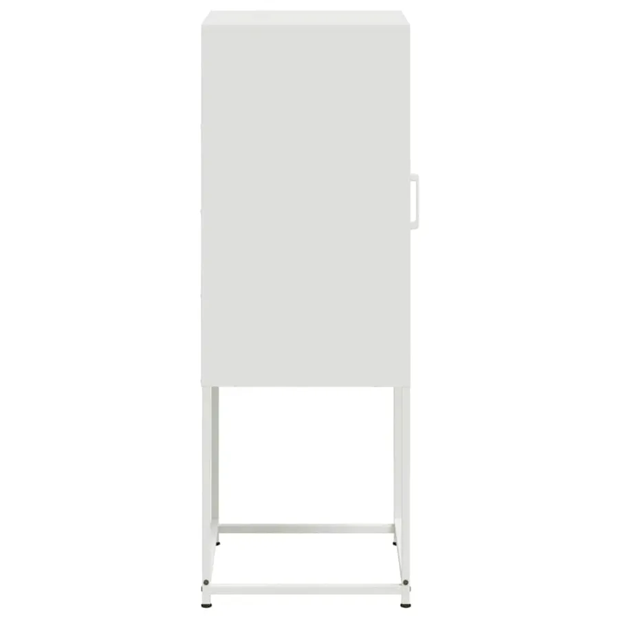 Buffet haut blanc 36x39x107 cm acier - 7
