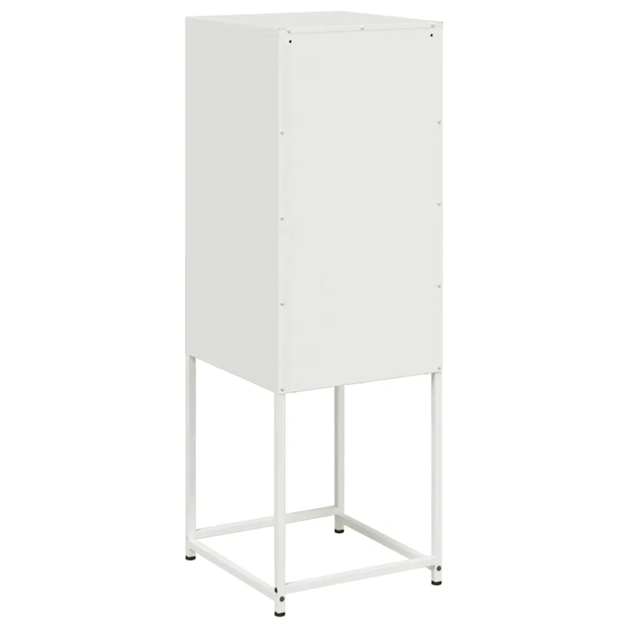 Buffet haut blanc 36x39x107 cm acier - 8
