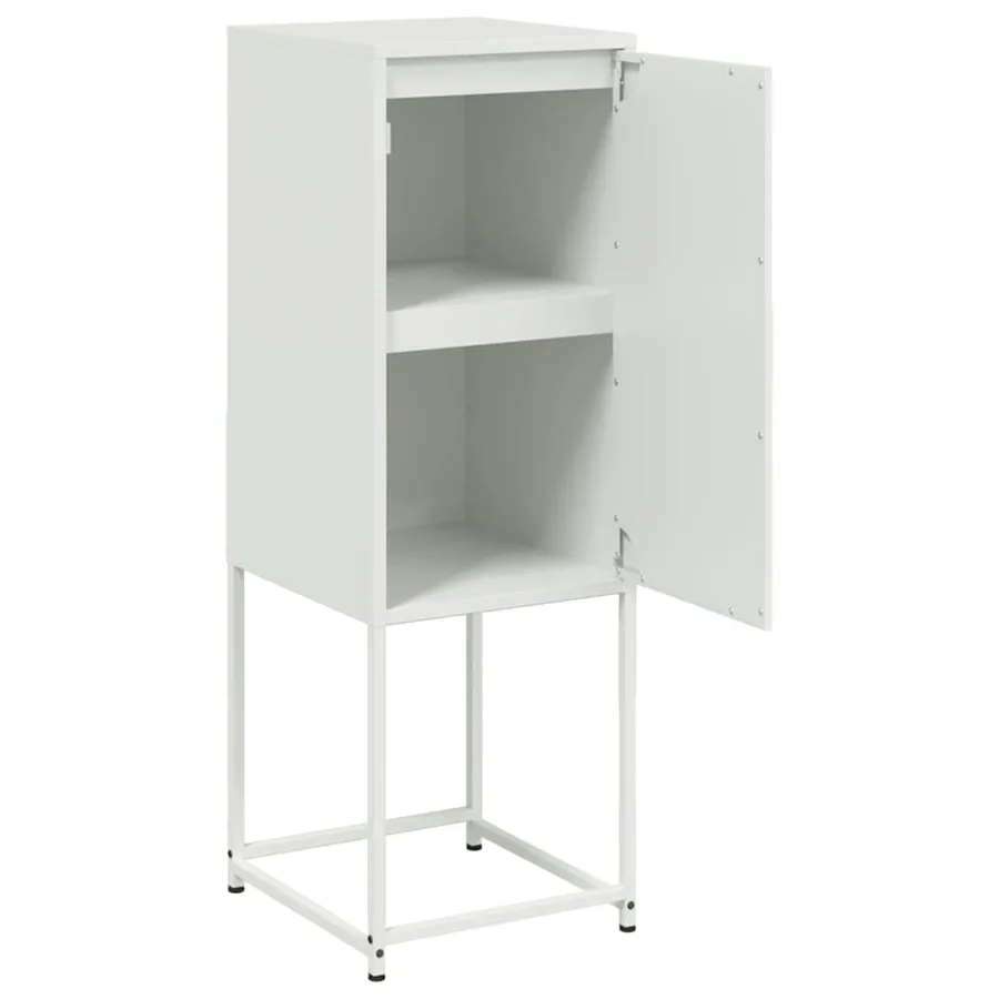 Buffet haut blanc 36x39x107 cm acier - 9